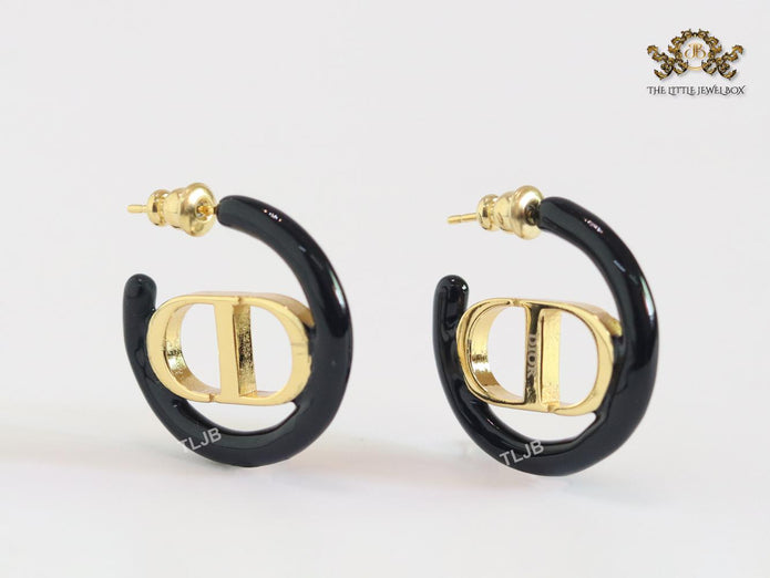 Alphabet CD black hoops