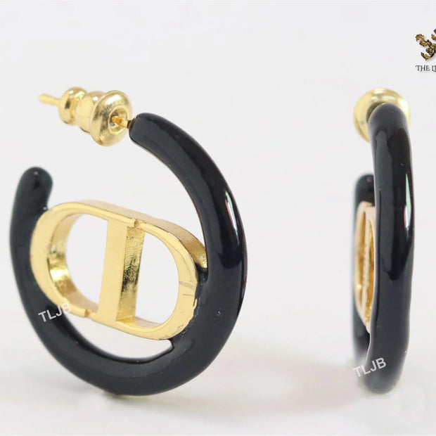 Alphabet CD black hoops