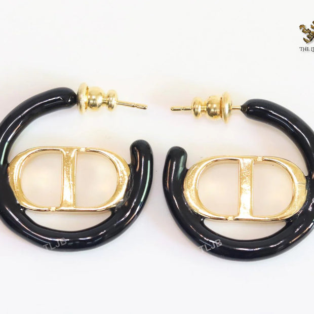 Alphabet CD black hoops