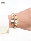 Serpenti black and gold bracelet with cz