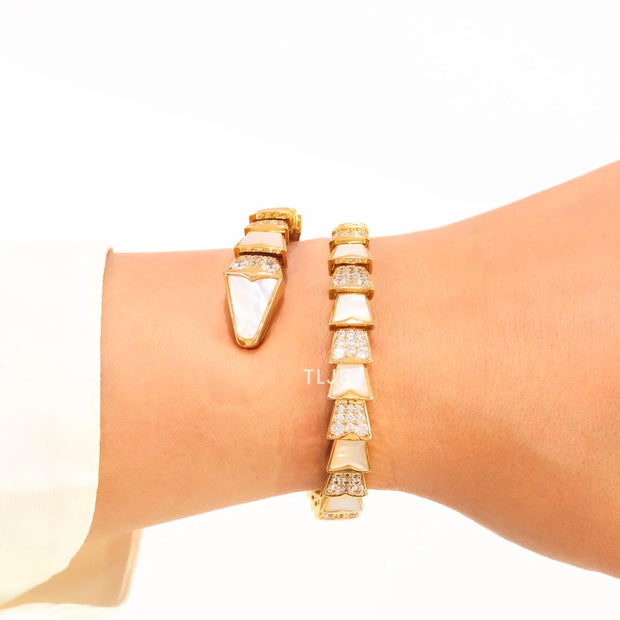 Serpenti gold and cz bracelet