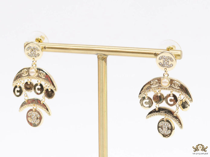 Gold plated Two tier dangles with alphabet charms