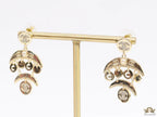 Gold plated Two tier dangles with alphabet charms