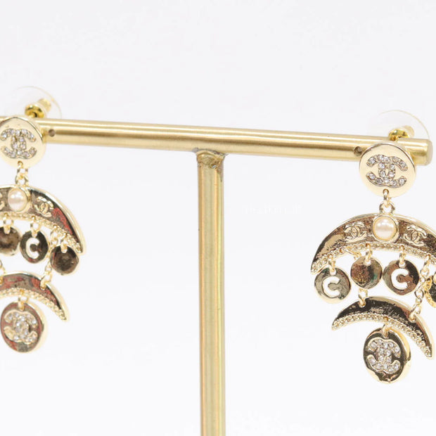 Gold plated Two tier dangles with alphabet charms