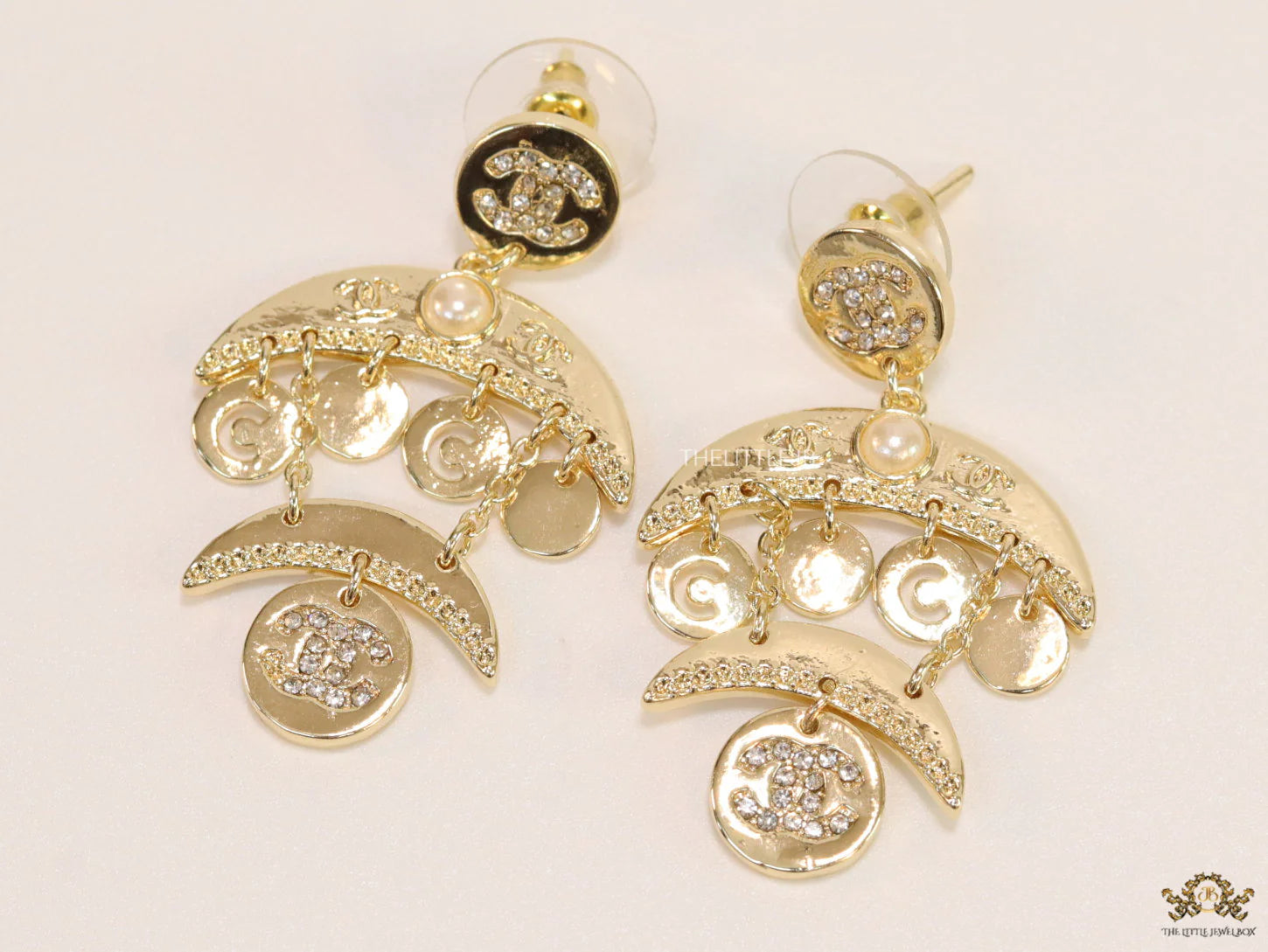 Gold plated Two tier dangles with alphabet charms