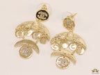 Gold plated Two tier dangles with alphabet charms