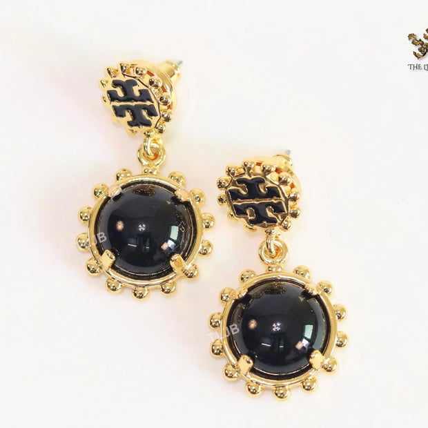 Black and gold dangles