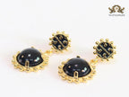Black and gold dangles