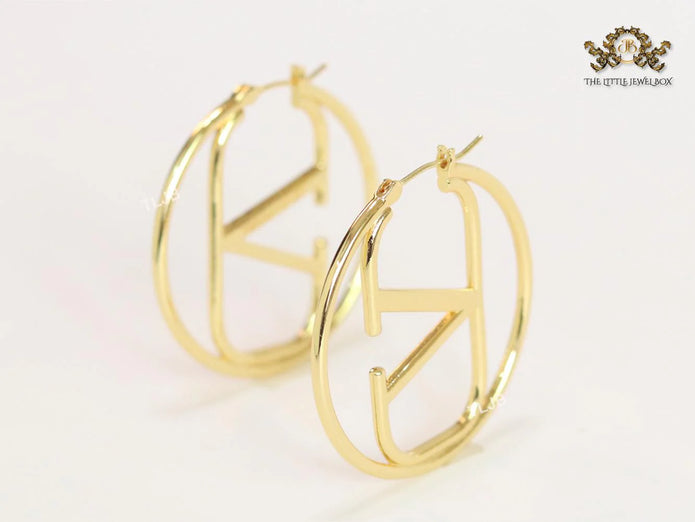 Alphabet vertical V hoops