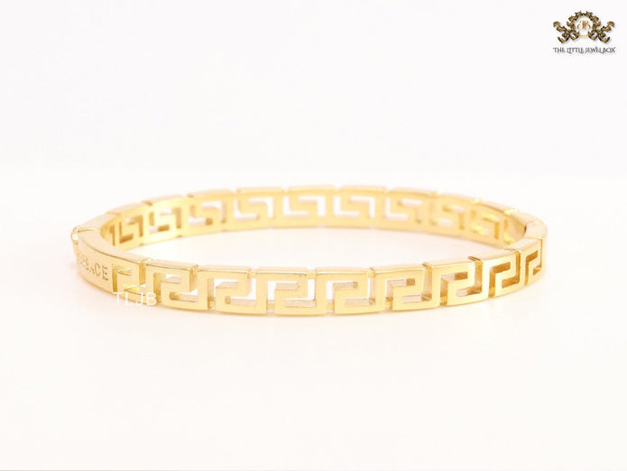 Gold plated Medusa Greca Bracelet
