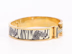 Alphabet H zebra print bracelet