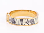 Alphabet H zebra print bracelet