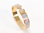 Alphabet H pastel pink bracelet