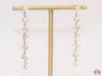 CZ alphabet dangles with pearl tops