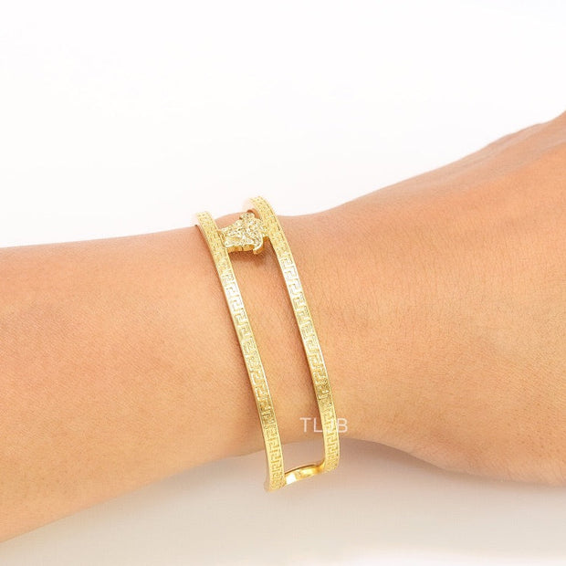 Medusa on gold bracelet