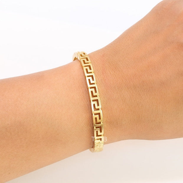 Gold plated Medusa Greca Bracelet