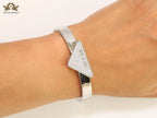 Alphabet P Platinum open bracelet