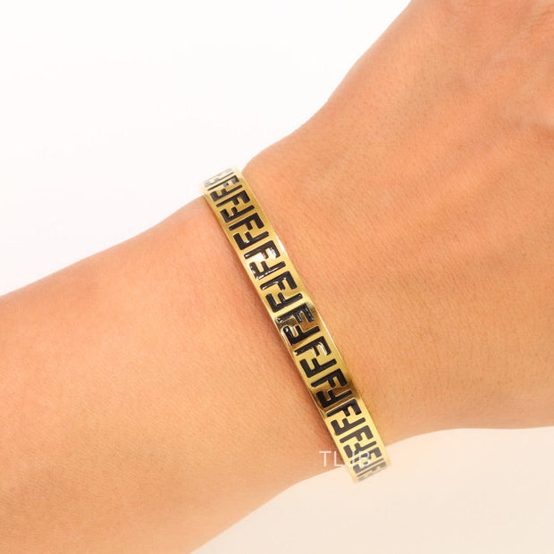 Black Double F Gold Bracelet