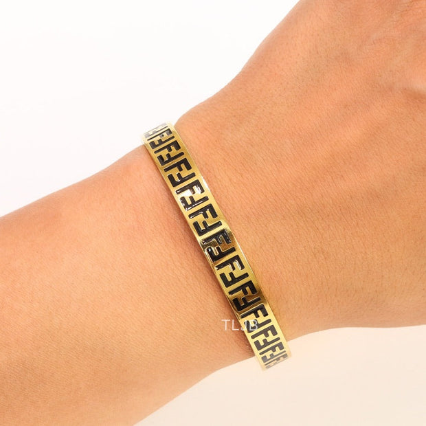 Black Double F Gold Bracelet