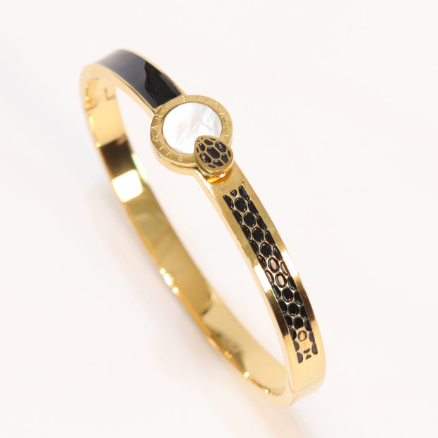 Half textured gold & black band
