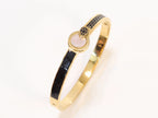 Half textured gold & black band