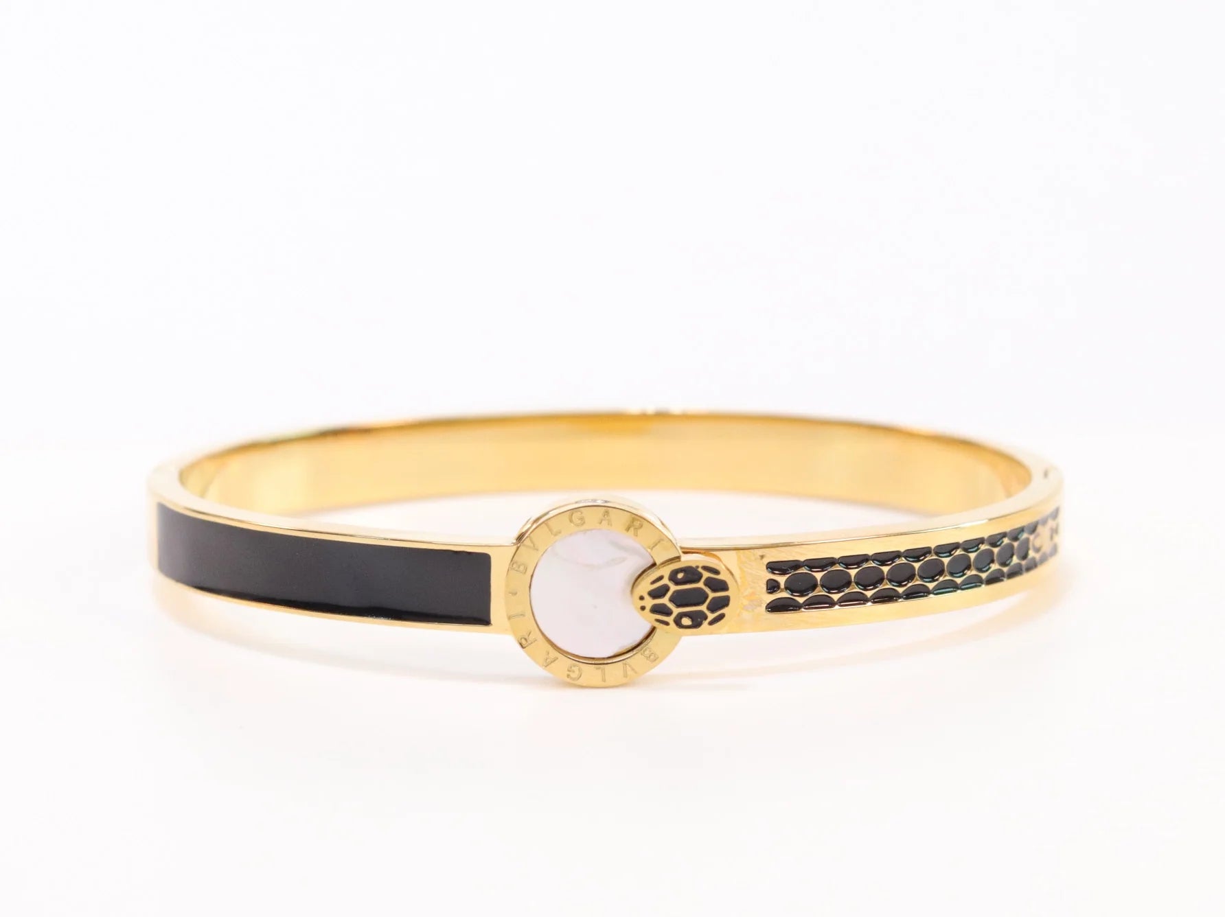 Half textured gold & black band