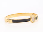 Half textured gold & black band