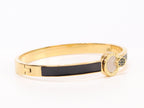 Half textured gold & black band