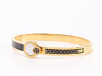 Half textured gold & black band
