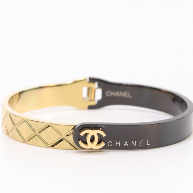 Half n Half gold black cross band style bracelet