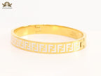 White Double F Gold Bracelet