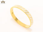 White Double F Gold Bracelet