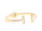 Classic gold and white band bracelet