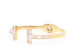 Classic gold and white band bracelet