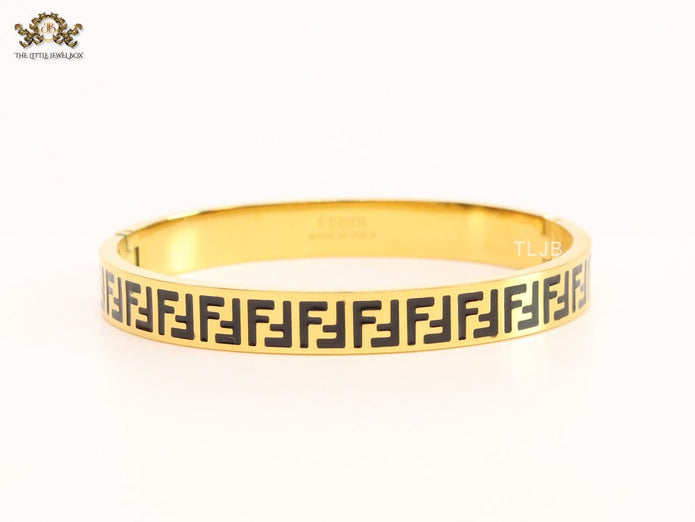 Black Double F Gold Bracelet