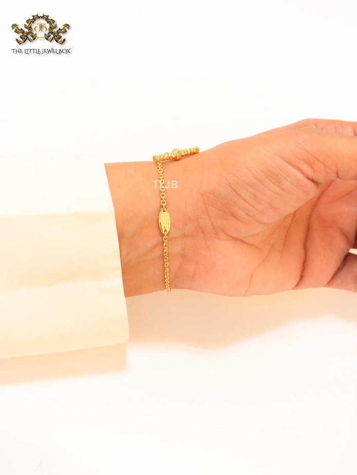Alphabet L and V sleek bracelet