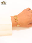 Alphabet L and V sleek bracelet