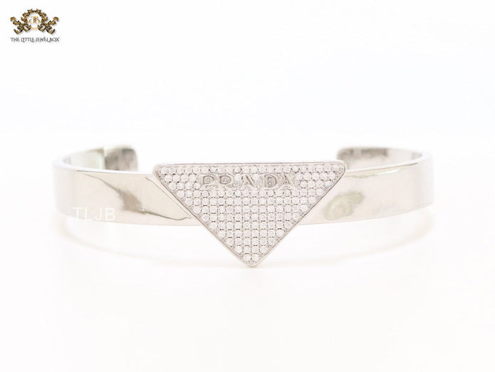 Alphabet P Platinum open bracelet