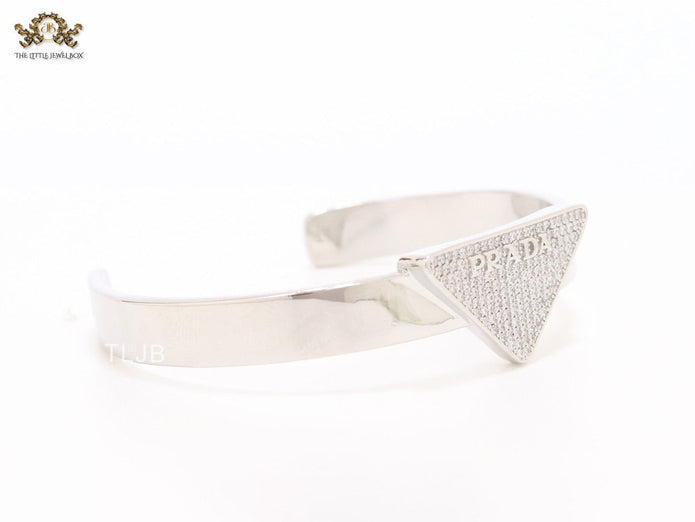 Alphabet P Platinum open bracelet