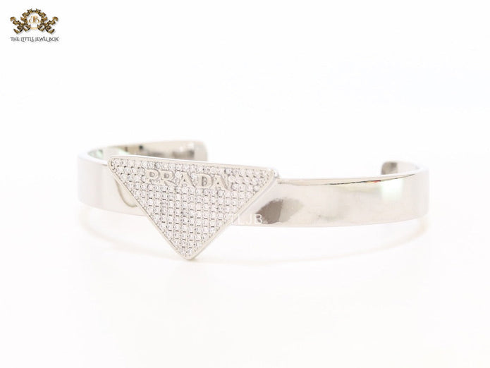 Alphabet P Platinum open bracelet
