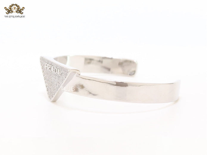 Alphabet P Platinum open bracelet