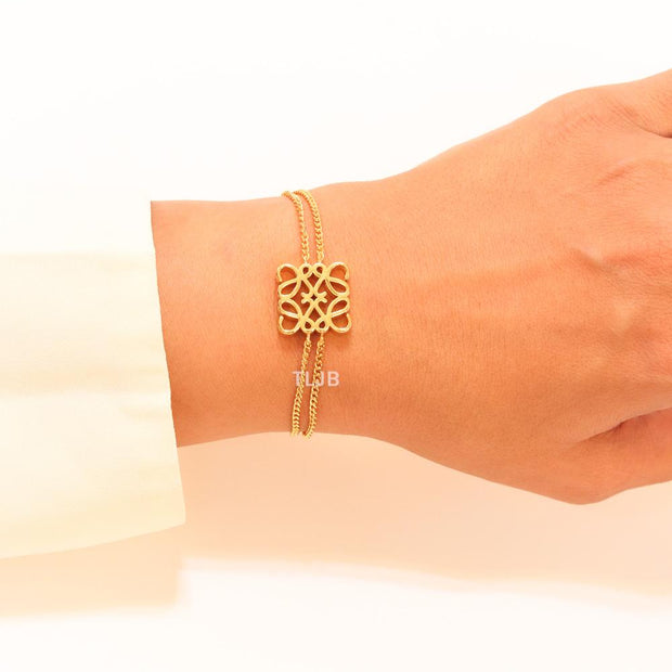Alphabet L sleek bracelet