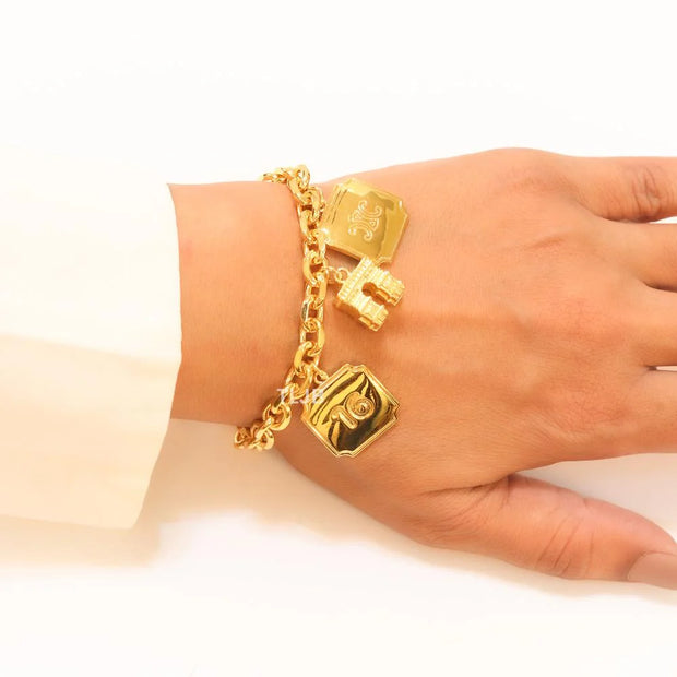 Double C charms bracelet