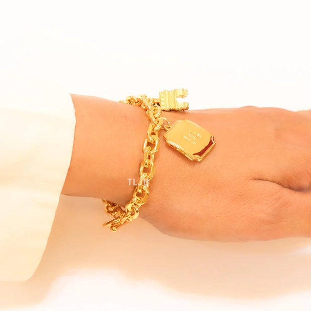 Double C charms bracelet