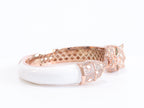 Panther face rose gold and white bracelet