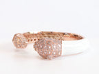 Panther face rose gold and white bracelet
