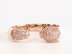 Panther face rose gold and white bracelet