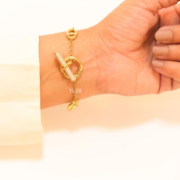 Alphabet CD cz sleek bracelet