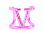 Pink chrome broad bracelet