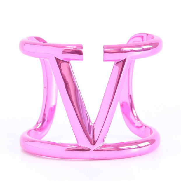 Pink chrome broad bracelet
